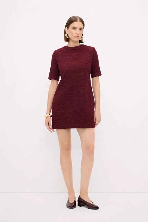 Burgundy Chic Mini Dress – Last Piece
فستان نبيتي شيك قصير – آخر قطعة
