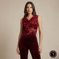 طقم مخمل انيق  Burgundy Velvet Set